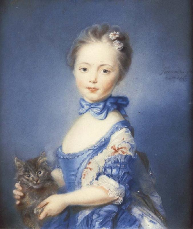 PERRONNEAU, Jean-Baptiste A Girl with a Kitten